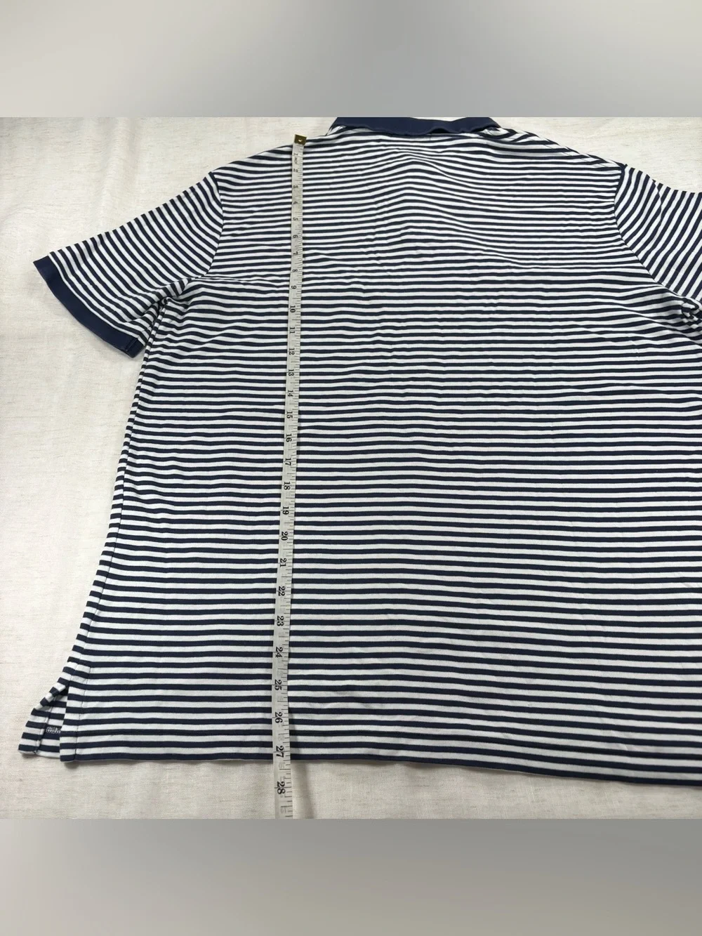 Polo by Ralph Lauren Navy & White Striped Short-Sleeve Polo